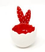 Ein Eierbecher aus Keramik Motiv Ohren. Ostern Tischdekoration von Holzwurm. Größe 5_5x5_5x8 cm