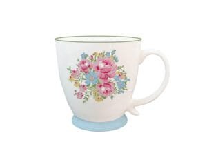 Ein Kaffeebecher Kaffeetasse Marie Rose 380ml Fine Bone China von Isabelle Rose