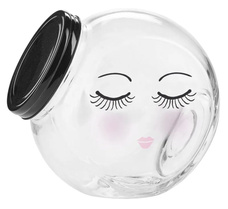 Eine Aufbewahrungsdose aus Glas Closed Eyes klein von Miss Etoile.