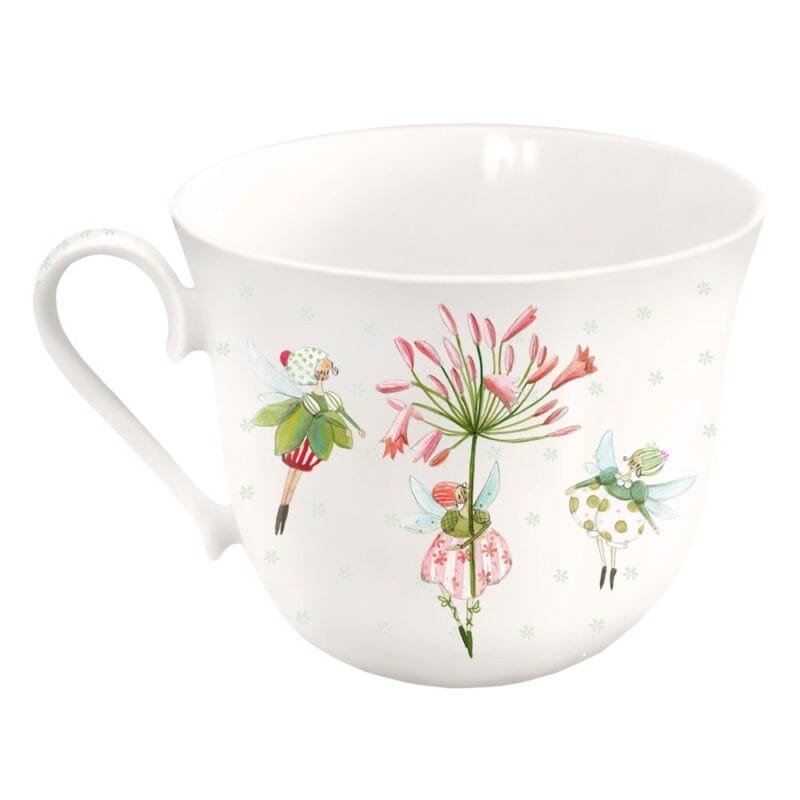 Eine Kaffeetasse Blumenelven von Grätz aus Porzellan. 400 ml Volumen.