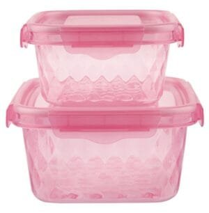 Miss Etoile 2er Set Vorratsdosen Rosa Brotdose Brotbox Vorrats-Dose Aufbewahrungsdose Aufbewahrungsbox Aufbewahrungs-Dose Brot-Dose Brot-Box Aufbewahrungs-Box