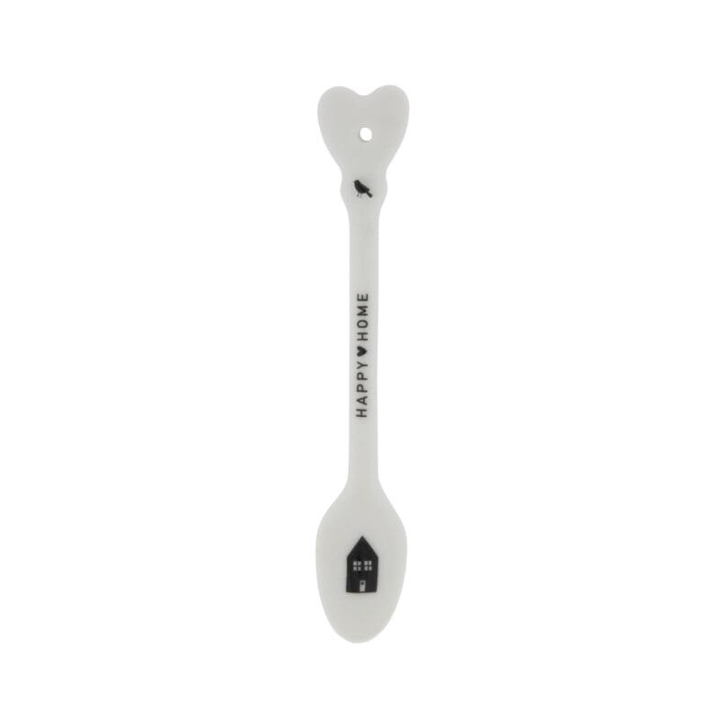Ein Löffel Set Herzen_ Streifen und Happy Home Schwarz von Bastion Collections.