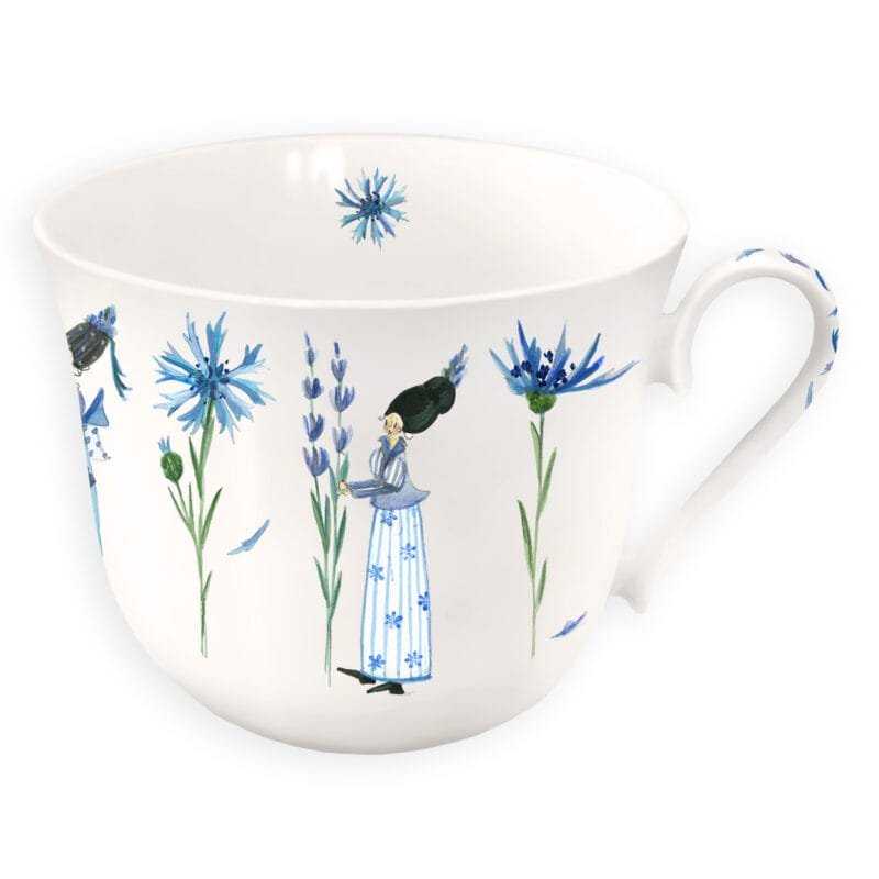 Eine Kaffeetasse Kornblumen 450ml von Grätz aus Porzellan.