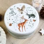 Eine Plätzchendose Winternacht von Grätz aus Blech 19x8cm.