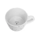 Eine Kaffeetasse Herzen Weiß von Bastion Collections aus Keramik 10x8x7cm.