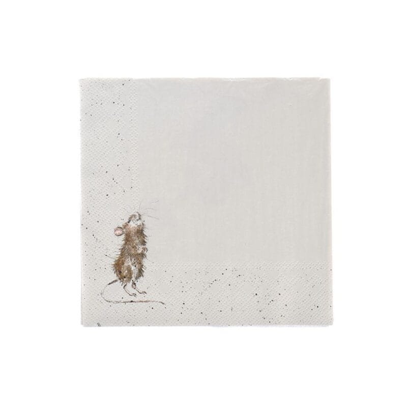Ein 20er Pack Servietten Country Mice von Wrendale 25x25cm.