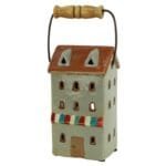 Eine Laterne Haus aus Keramik von Holzwurm 9_5x9_5x17_5cm