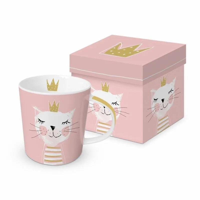 Eine Kaffeetasse Happy Birthday Princess aus Bone China Porzellan von PPD 350ml.