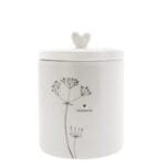Ein 2er Set Keramikdosen My Storage und Flower mit Deckel von Bastion Collections 14x14x16_5cm.