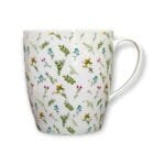 Eine vegane_ sommerliche 850 ml XXL Jumbotasse Wiesenblumen aus Hartporzellan von Lucy’s Homedesign_ inklusive passender Öko Geschenkbox 349 Gramm.