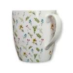 Eine vegane_ sommerliche 850 ml XXL Jumbotasse Wiesenblumen aus Hartporzellan von Lucy’s Homedesign_ inklusive passender Öko Geschenkbox 349 Gramm.