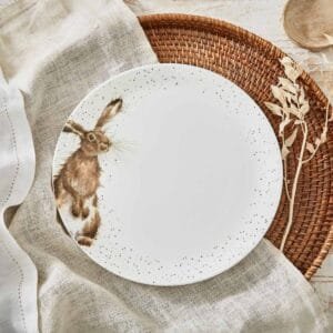 Ein Speiseteller Hare Hase von Wrendale aus Porzellan 26_8cm.