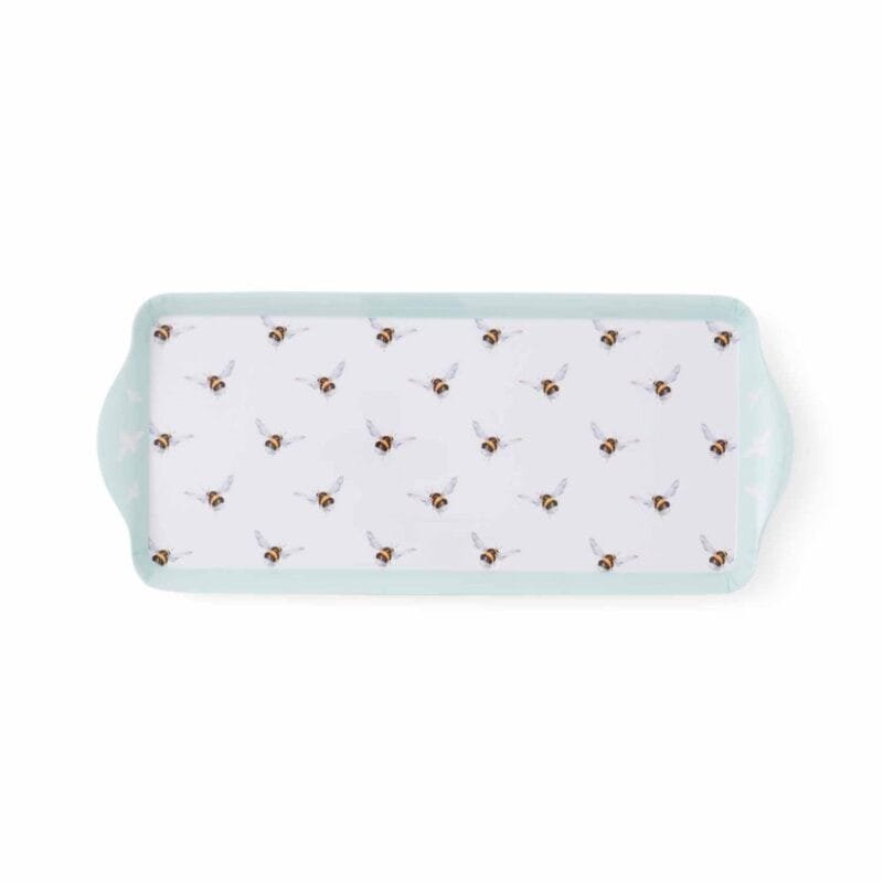 Ein Serviertablett Bienen von Wrendale aus Kunststoff 38_5x17_8x1_8cm.
