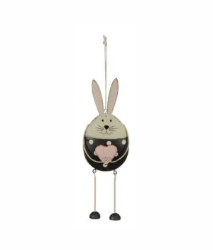 Ein Hase bzw Osterhase zum Hängen Schwarz Weiß von Posiwio 8x2_5x24cm.