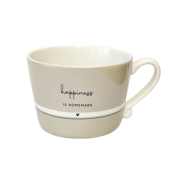 Eine Kaffeetasse Titan Happiness is Homemade von Bastion Collections aus Keramik 300ml.