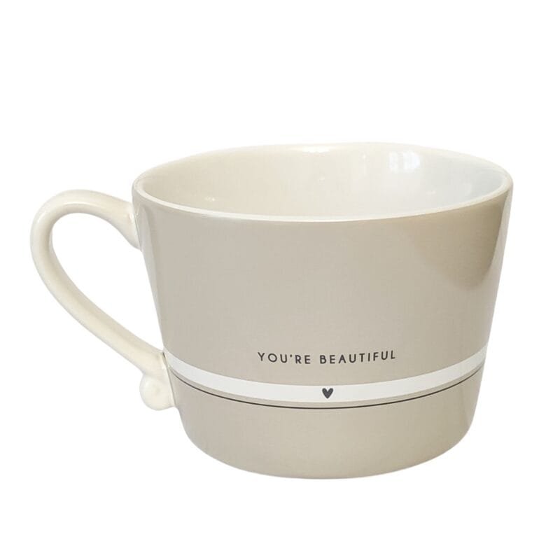 Eine Kaffeetasse Titan Happiness is Homemade von Bastion Collections aus Keramik 300ml.