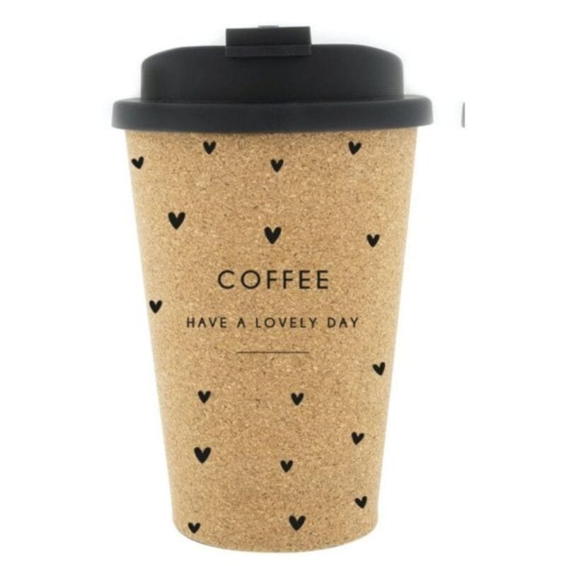 Ein Coffee to Go Becher Lovely Day von Bastion Collections 9x14_5cm.