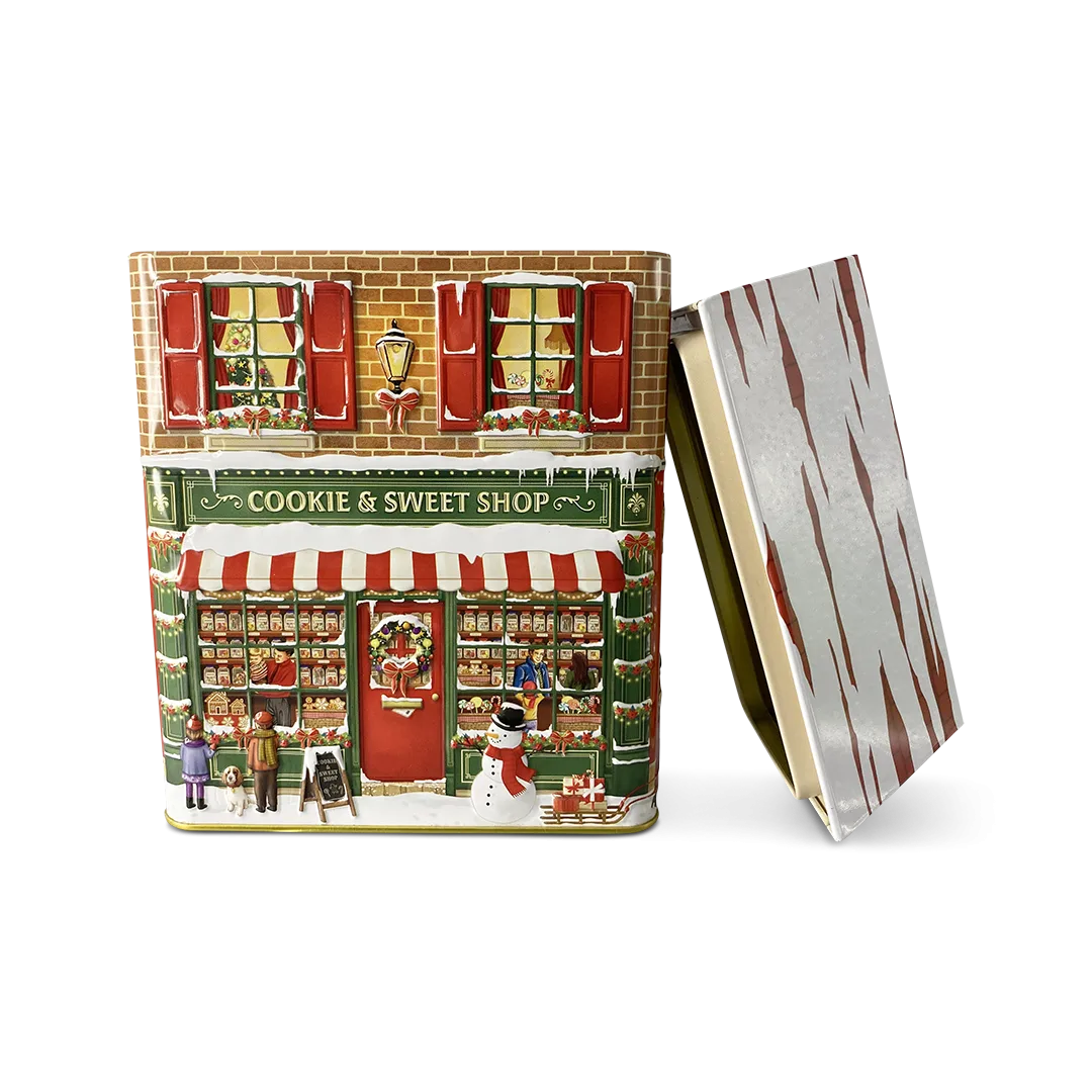 Eine Plätzchendose Stadthaus Winter Cookie von Style Box.