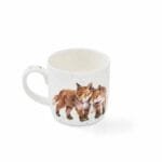 Wrendale Kaffeetasse 300ml Born to be wild Weiße Tasse mit Fuchsmotiv, dekorativ und stilvoll.