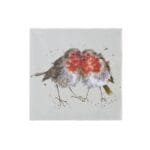Ein 20er Pack Servietten Snuggled Together Robins von Wrendale 25x25cm.