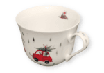 Eine Kaffeetasse Weihnachtsautos 450ml von Grätz aus Porzellan.