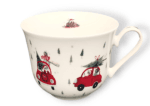 Eine Kaffeetasse Weihnachtsautos 450ml von Grätz aus Porzellan.