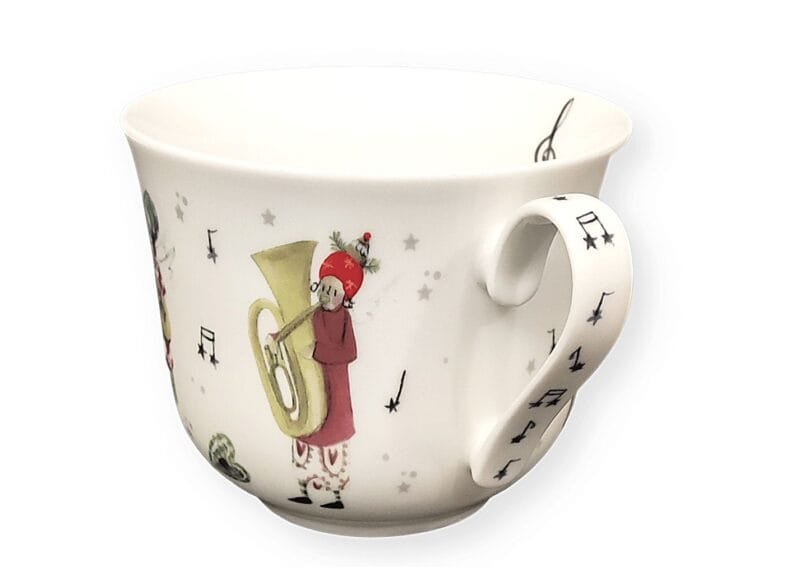 Eine Kaffeetasse Musikanten 450ml von Grätz aus Porzellan.
