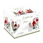 Eine Kaffeetasse Weihnachtsfahrrad 450ml von Grätz aus Porzellan.