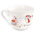Eine Kaffeetasse Lesefreude 450ml von Grätz aus Porzellan.
