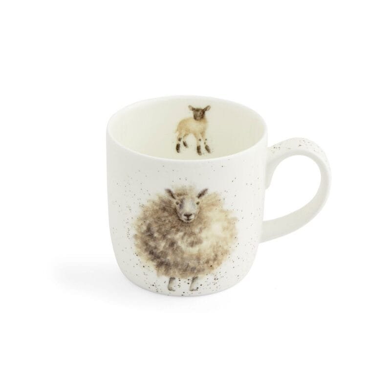 Eine Kaffeetasse Wolly Jumper von Wrendale aus Porzellan 300ml.
