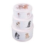 Ein 3er Set Kuchendosen Nest Dogs von Wrendale.