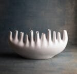 Eine Vase Rhizom Weiß von Klatt Objectives 32x15x13cm.