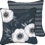 IHR Kissen mit Fuellung 40x40 cm Holly Flower blue