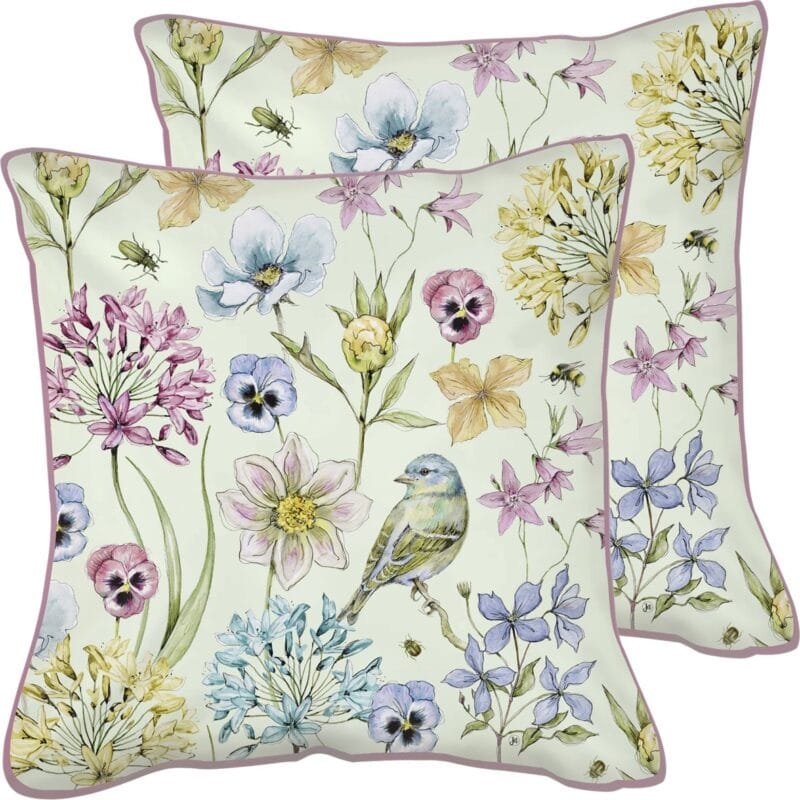 IHR Kissen mit Fuellung 40x40 cm Freya green