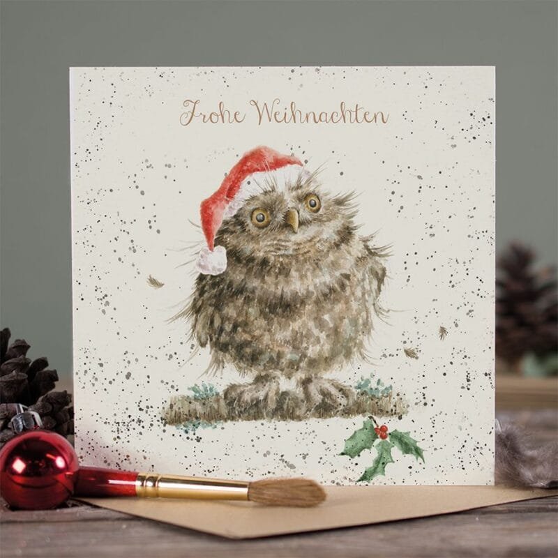 Weihnachtskarte Christmas Owl