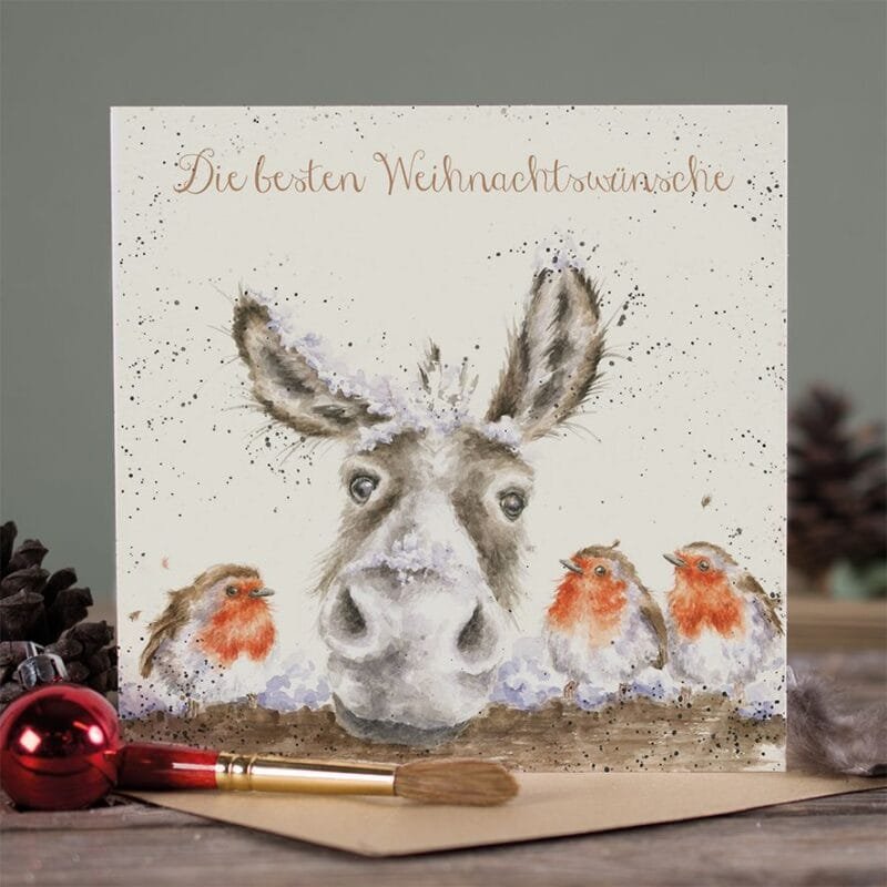Weihnachtskarte The Christmas Donkey