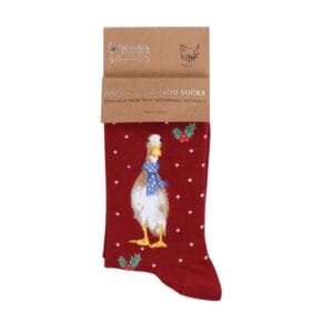 Weihnachtssocke Duck Ente Christmas Scarves Rot