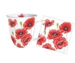 Große Tasse Romantic Poppy 400ml im Set mit Servietten von Ambiente B.V. Material