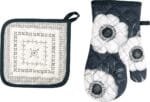 IHR Grillhandschuh Topflappen Set Holly Flower