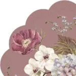IHR Servietten rund BELLES FLEURS old rose