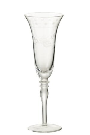 Champagnerglas Graviert Glas Transparent 8x8x24cm