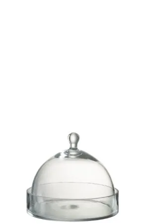 Glocke Rund Glas Transparent Small 20x20x16cm