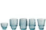 Becher Fisch Glas Himmelblau 9x9x36cm