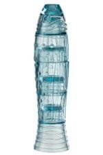 Becher Fisch Glas Himmelblau 9x9x36cm