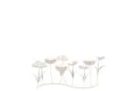 Dekoration Blumen Metall Weiß Small 48x9.5x15cm