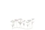 Dekoration Blumen Metall Weiß Small 48x9.5x15cm