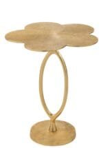 KG Beistelltisch Tiana Aluminium Gold 47x47x61cm Goldener Beistelltisch mit Blumenform und elegantem Design.