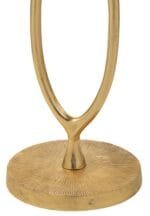 KG Beistelltisch Tiana Aluminium Gold 47x47x61cm Goldene Skulptur mit ovaler Form auf geriffeltem Rundsockel.