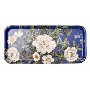 Koustrup Tablett schmal 32x15cm Blue Flower Garden