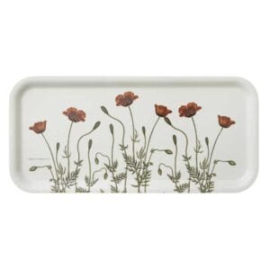 Koustrup Tablett schmal 32x15cm Mohn Poppy